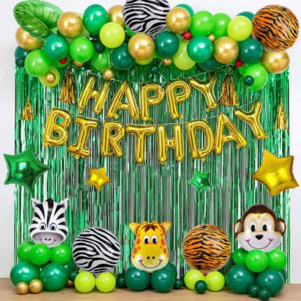 Jungle Safari-Themed Birthday Party Balloon Decoration Set